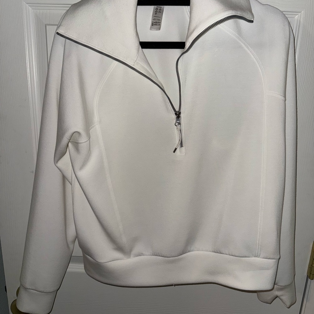 SPANX White Half-Zip Sweater